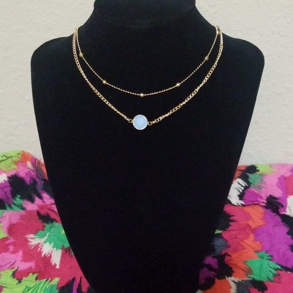 Faux Opal Boho Choker